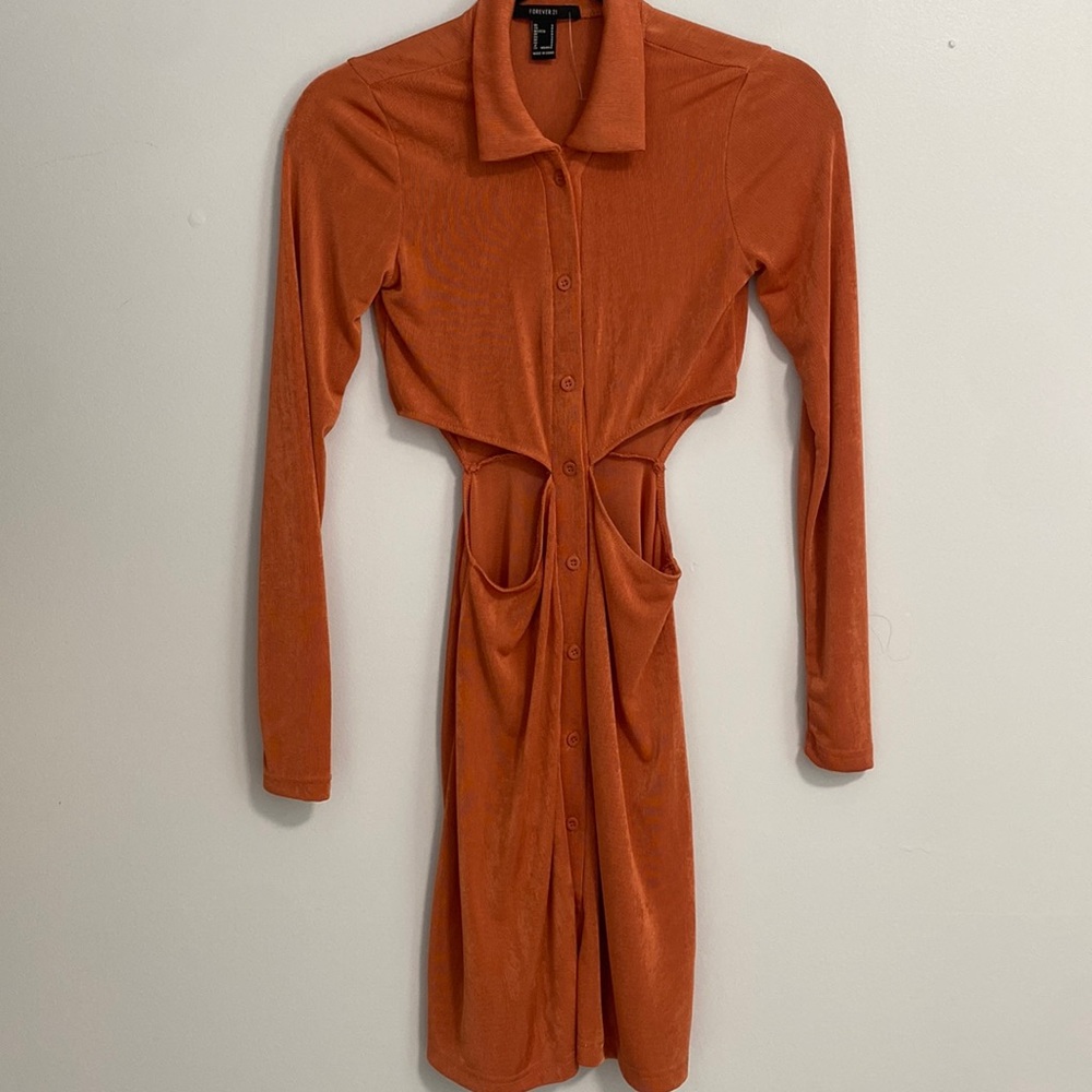 Perfect dress for fall. Orange size S dress long sleeve. Brand new never worn.